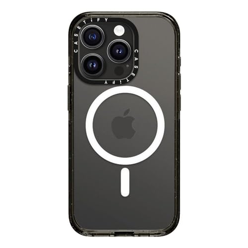 CASETiFY MagSafe 対応インパクト iPhone 15 Pro ケース [MIL規格準拠 (4x MIL-STD-810G) / 2.5mからの落下試験をクリア / MagSafe に対応] - クリア ブラック