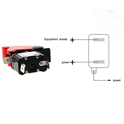 Homyl 2 painéis de interruptor de ignição de carro 12 V 20 A, botão de luz indicadora LED vermelho 2