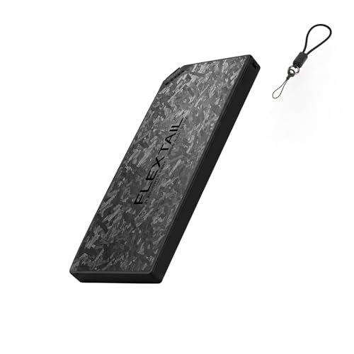 FLEXTAILGEAR 10000mAh Power Bank, Ultra-Lightweight Outdoor Portable Power Bank, Outdoor Travel Fast Charging Waterproof Carbon Fiber, Slim USB-C Power Portable Charger Battery Pack for Phones