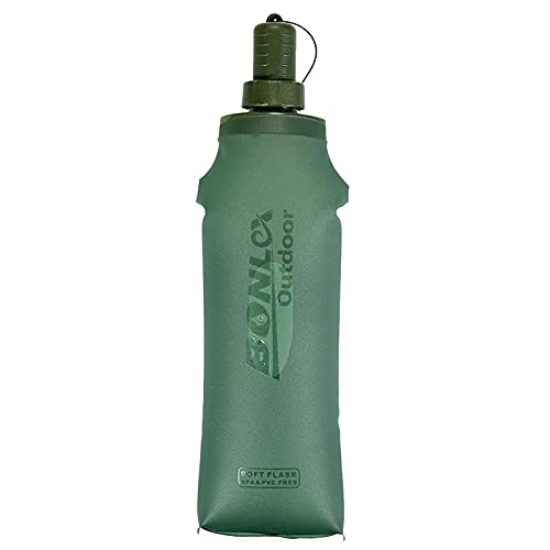 Domary Garrafa de água de esporte de garrafa térmica dobrável TPU para corrida, acampamento, caminha