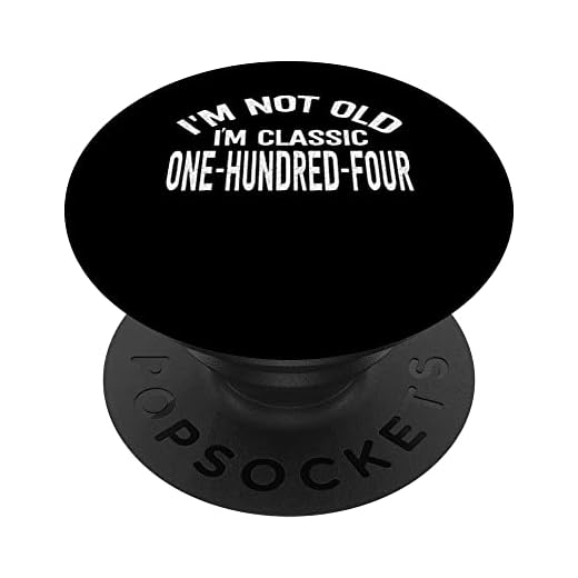 Cien cuatro, no soy viejo, soy clásico cumpleaños número 104 PopSockets PopGrip Intercambiable