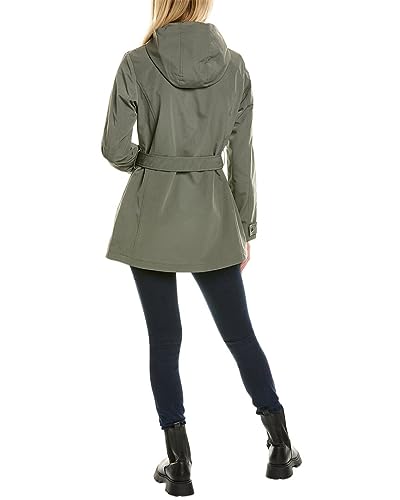 Nautica Women's Hooded Raincoat with Belt Jacket2