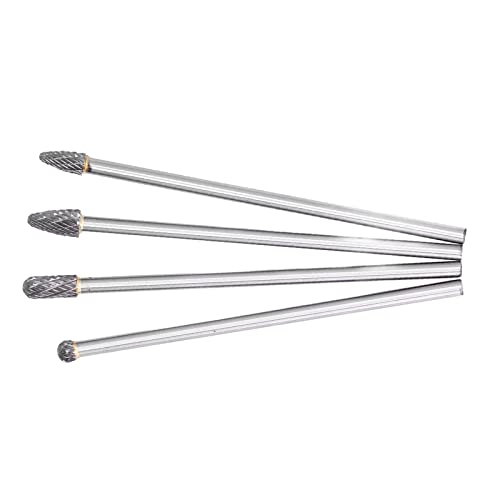 Set de 4 fresas extendidas de carburo para pulir y cortar miniatura 4