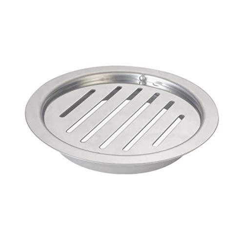 SS304 Drain Flat Slotted Round – Stainless Steel 304 - Brushed Finish 125mm (5") Diameter -Efficient Water Drainage (Pack of 2pcs)