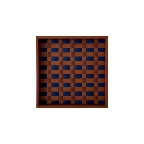 Plateau en cuir tressé : la solution de rangement moderne pour table basse