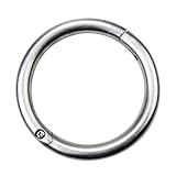 SHOWERORO Anillo Nariz Ganado Acero Inoxidable Resistente Anillo Toro Traction Ring para Cría Herramienta de Ganadería