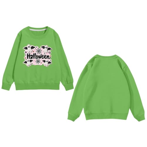 Halloween Sweatshirt Girls Funny Ghost Long Sleeve Shirts Crew Neck Fall Pullover Sweatshirt Pumpkin Preppy Tops Loose4