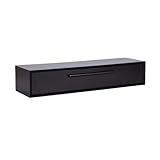 Kate and Laurel McCutcheon Modern Floating Console Table for Entryway; 30 x 9 x 6; Black; Decorative Transitional Floating Entryway Table for Use as Living Room Storage Wall Shelf
