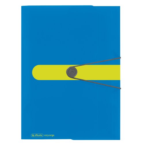 Preisvergleich Produktbild Herlitz Gummizugmappe, A4, 3-er Pack, opak, active blue