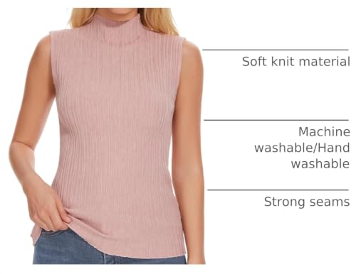 Image of Biffexu Womens Textured Tank Top Mock Neck Sleeveless Slim Fit Vest Top