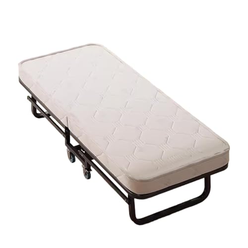 Cama plegable portátil para adultos con colchón grueso, marco de tubo de acero que ahorra espacio, ideal para el hogar, dormitorio, uso de invitados