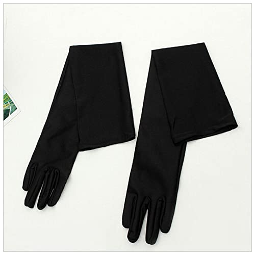 RDJOIMBX Gant Femme Opéra/coude/Poignet Stretch Doigt Doigt Satin Gants Longs Gants Flapper Gants Flapper Gants Costume Assorti Gants Ski Femme(Blackamoor)