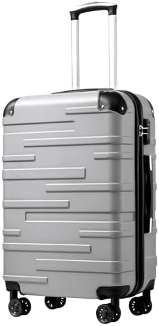 Coolife Hardside Carry-On Luggage with TSA Lock, Spinner Wheels, ...