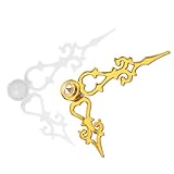 Holibanna Set 2 Pezzi Lancette Orologio da Parete a cucù, Kit Sostituzione Lancette Dorate e Bianche in Plastica, Movimento Silenzioso di Precisione per Riparazione Fai da Te Strumenti Casa