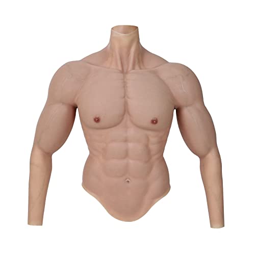 Image of SMITIZEN Silicone Muscle Suit Silicone Male Chest with Arms Realistic Male Fake Muscle Costume for Cosplay Halloween Carnival