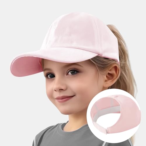 Jastore Kids Baseball Hat Visor Little Girl Sun Protection Hat Ponytail Hole Sun Hat Beach Sun Hat for Children2