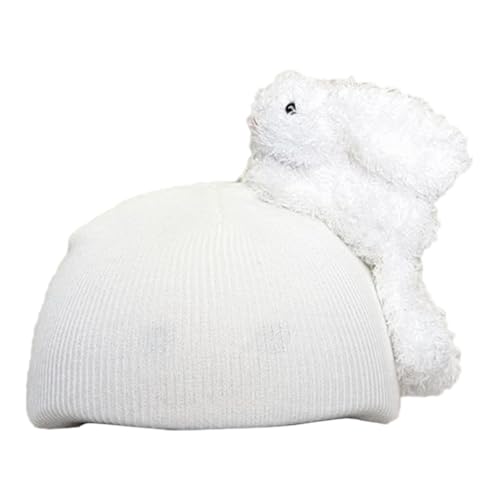 Zxpjkyu Ski Helmet Cover Snow Board Helmet Cover Universal Size Knitted Funny Helmet Decorative Stretch for Girls Boys Kids Adults, White