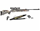 Hatsan Mod 125 Sniper Camo .22 Cal 1250 FPS / 33 FPE - Vortex Piston Break Barrel Air Rifle 22 Caliber + 3-9×40 Scope, Adjustable Cheek Piece & QuietEnergy QE air Gun + Wearable4U 250x Pellets Bundle