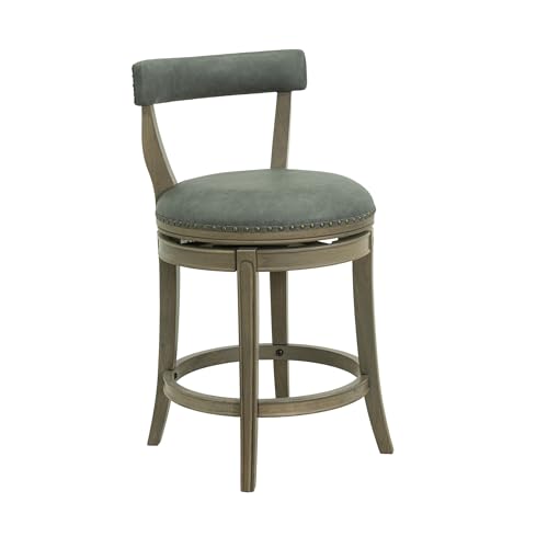 Image of ROME + OAK Ruxban 26 inch Counter Stool, Low Back Swivel Barstool