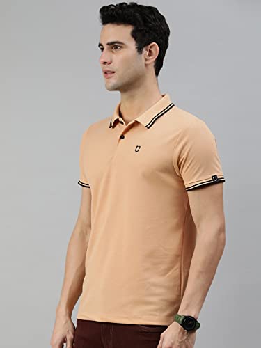 Image of Urbano Fashion Men's Solid Slim Fit Half Sleeve Cotton Polo T-Shirt