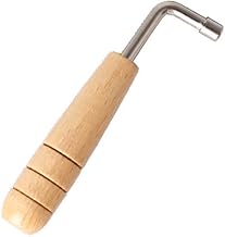 zalati Clé d'accordage en forme de L Marteau d'accordage Manche en bois pour Lyre Harpe Outil de réparation