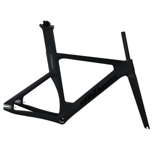 HIMALO Carbon Fixed Gear Bike Frameset 49/51/54/57CM Track Bike Frame C Brake 700C Windbreaker Frames Quick Release Bicycle Frame QR 9x100mm/9x120mm (Color : Black, Size : 54CM)