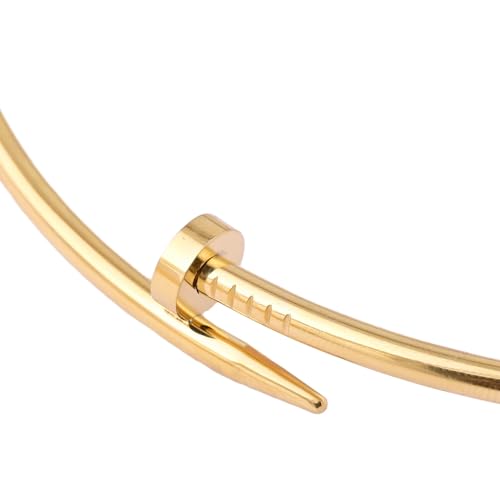 Image of SALVE Chic Gold Nail Hasli Choker Necklace for Women Western | Aesthetic Choker for Girls Accessories, Statement Jewellery for Women | Fashion Jewellery Gold Necklace Valentine's Gift for Girlfriend