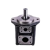 T6E Industrial Hydraulic Oil Pumps T6 Vane Pumps Keyed Shaft Replacement Rotation CW(T6E-050-1R00-B1)