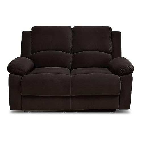 Image of Torque - Rubik 2 Seater Fabric Manual Recliner | Recliner Sofa /Chair for Living Room, Bedroom, Office (Brown) | 1 Year Warranty