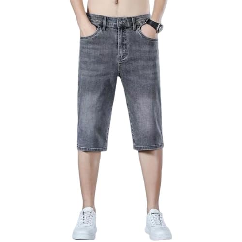 Short en jean stretch léger homme coupe droite sous le genou pour le quotidien