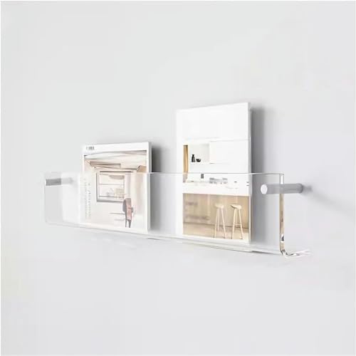 BTZHY Biblioteca Revistero de Pared de acrílico Transparente para folletos, Soporte de Pared para revistas, para Oficina, Iglesia y cafetería.