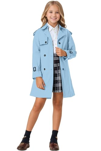 Image of Cromoncent Kids Rain Jacket, Raincoats Lightweight Waterproof Trench Coat for Boys Girls