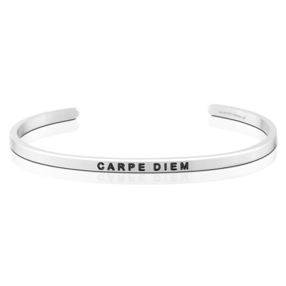 Mantraband Bracelet Carpe Diem Inspirational Engraved Adjustable