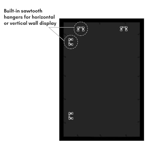 Americanflat 18x27 Poster Frame with Polished Plexiglass - Black Picture Frame - Wide Photo Frames Made of Engineered Wood for Vertical or Horizontal Wall Display - Epic Collection - Black