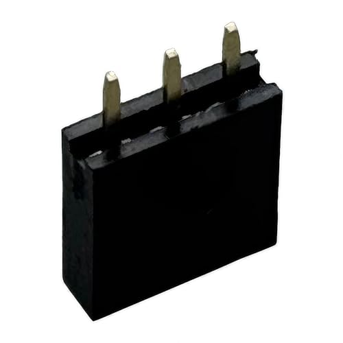 MTCELL 80 Pcs 3 Pin Female Single Row Straight Pin Header Connector with 2.54mm Pitch for PCB Board and Electronic Projects