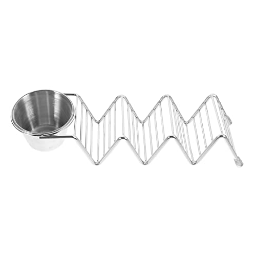 UTHCLO Stainless Steel Pizza Stand with Sauce Cup Metal Taco Rack Family Gathering Accessory