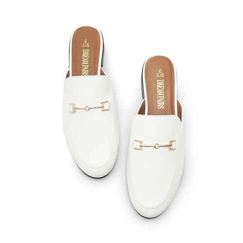 Image of DREAM PAIRS Mules for Women Flats Slip on Comfortable | Pointed Toe Slip on Slides Buckle Lightweight Loafers Shoes for Office Work Business and Casual Wear