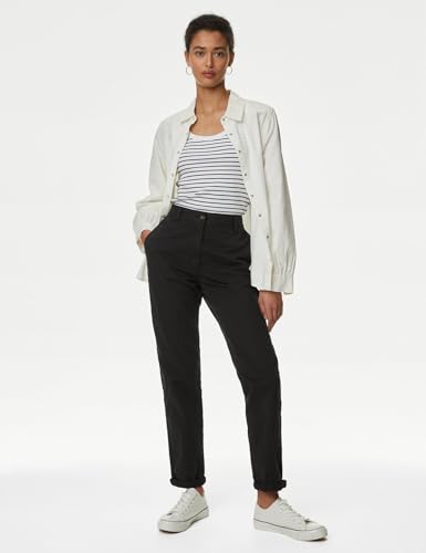Image of Marks & Spencer Cotton Rich Tea Dyed Slim Fit Chinos