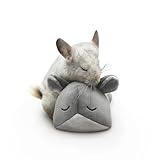 Paw Inspired Chinchilla-Kuscheltier für Chinchillas, Meerschweinchen, Hamster, Ratten, Frettchen, Igel, Zuckergleiter, Kleintiere, 22,9 cm, Chinchilla-Plüsch-Zubehör, Spielzeug (grau)