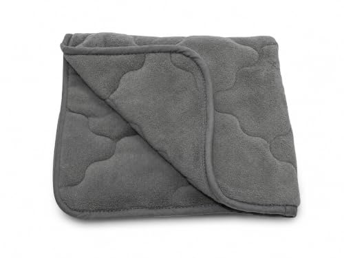 ggm antiallergische Hundedecke in 60x70 cm – Schnell trocknende, unempfindliche & Flauschige Kuscheldecke, Maschinenwaschbare Liegedecke für Hunde, Flöhe- und Milbenresistent – anthrazit
