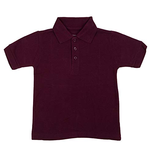 Authentic Galaxy Uniform Baby Boys Short Sleeve Pique Polo Burgundy Size 4T