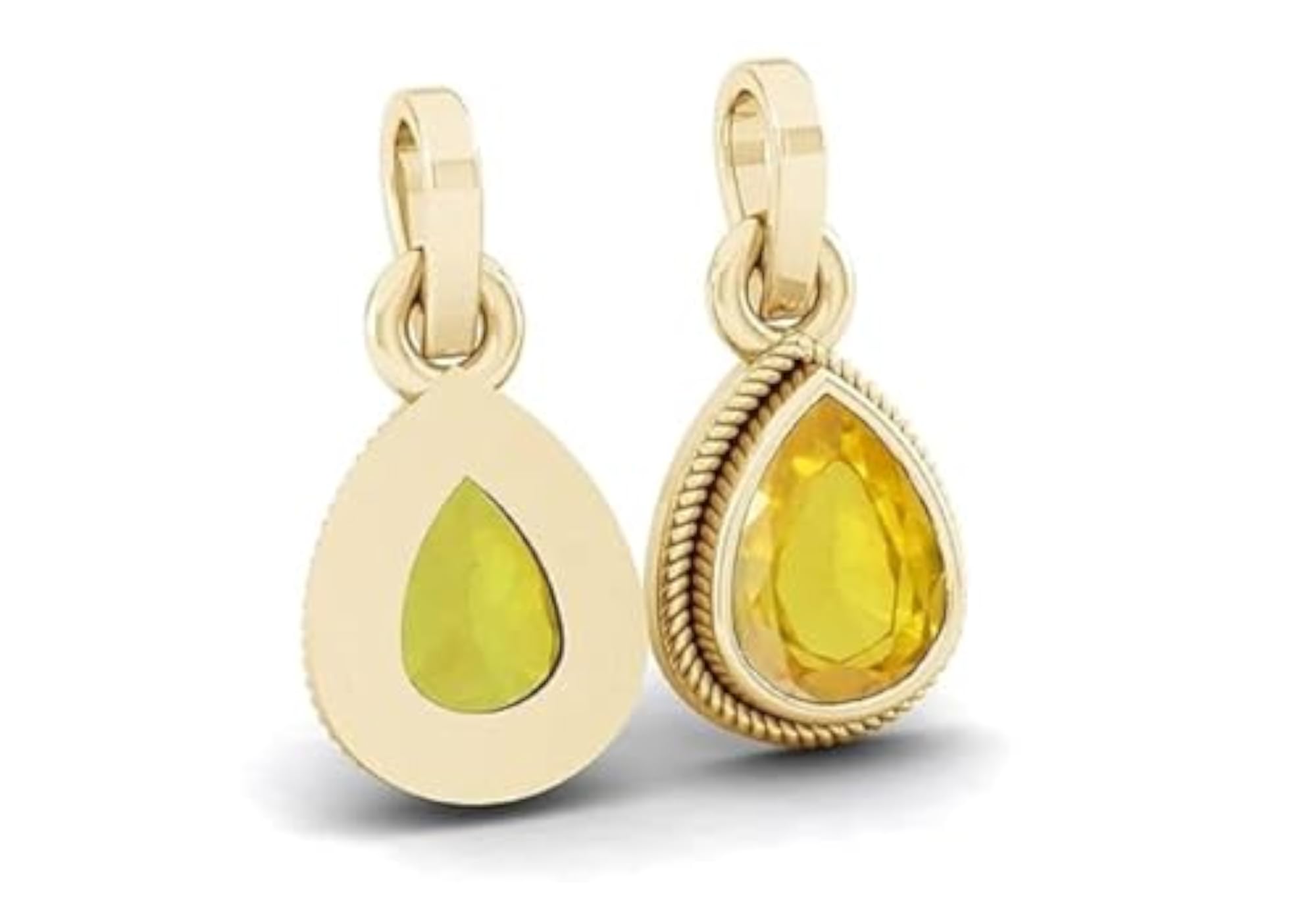 4.25 Ratti Natural Yellow Sapphire Pendant Locket, AAA+ Quality