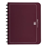 Oxford Ring-Mappe A4, manageMe, Präsentations-Buch mit 25 Hüllen, Vario-Zipp, Austausch- und erweiterbar, bordeaux, 1 Stück