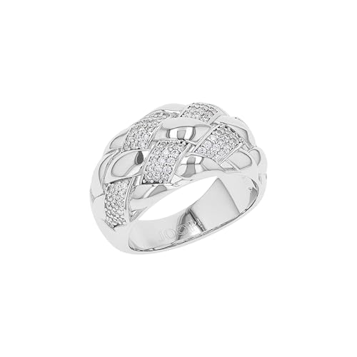 JOOP! Ring für Damen, Silber 925, 12 mm, mit Zirkonia, silber, Geschenkidee, kommt in Schmuck Geschenk Box