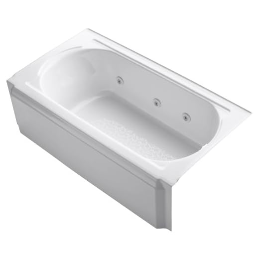 KOHLER K-724-H2-0 Memoirs 5-Foot Whirlpool, White