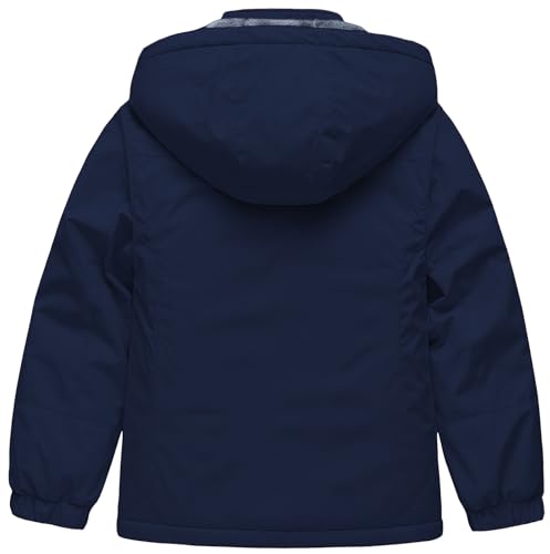 Creatmo Us Girls Winter Coat Kids Rain Jacket Girl'S Waterproof Ski Jackets Outdoor Snowboarding Windproof Fleece Lined Hooded Warm Snow Navy Blue 4-5 thumb #1