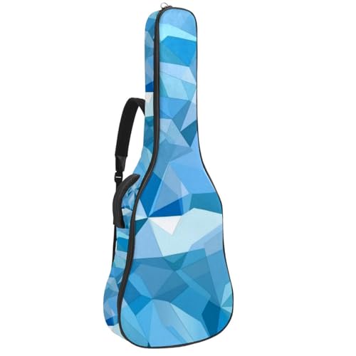 Sac pour guitare 101,6 cm étui universel imperméable à motif géométrique bleu