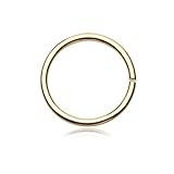 Gold PVD Basic Steel Bendable Nose Hoop