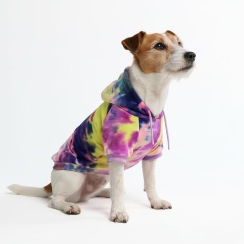 Image of Spark Paws Dog Hoodie - Premium Dog Sweater for Small, Medium, and Large Dogs | Warm Outfits for French Bulldogs, Pitbull, Puppy, Winter Jacket Alternative - Berry Lemonade - L
