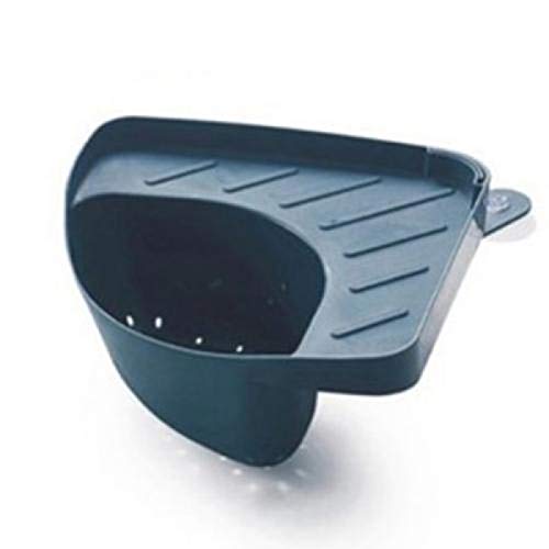 Panier De Vidange Évier de cuisine Triangular Waste Storage Holder Drain Shelf Corner Mounted Basket Food Residue Fruit Strainer Filter Rack DarkBlue Cover